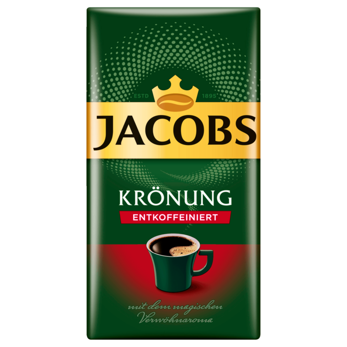 Jacobs KrÃ¶nung entkoffeiniert Kaffee gemahlen 500g