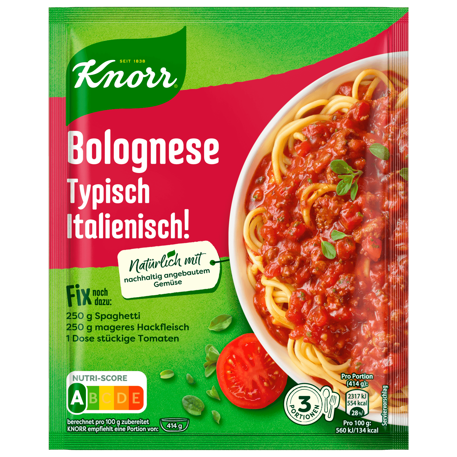 Knorr Fix Bolognese Typisch Italienisch 3 Portionen