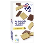 REWE frei von Bio Butterkeks mit Vollmilchschokolade glutenfrei 100g