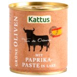 Kattus Grüne Oliven mit Paprika-Paste in Lake 200g