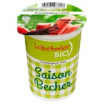 Lobetaler Bio Saison Becher Fruchtjoghurt Rhabarber Vanille 500g