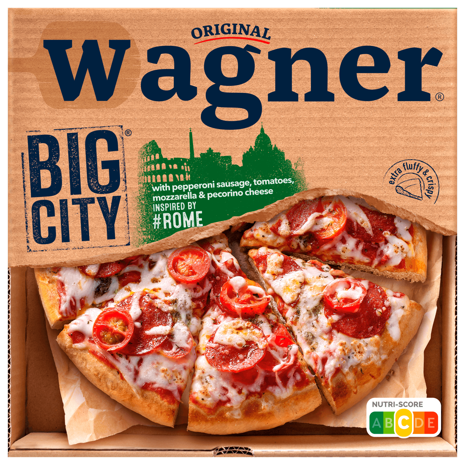 Original Wagner Big City Pizza Rome Pepperoni Salami 405g Bei Rewe Online Bestellen