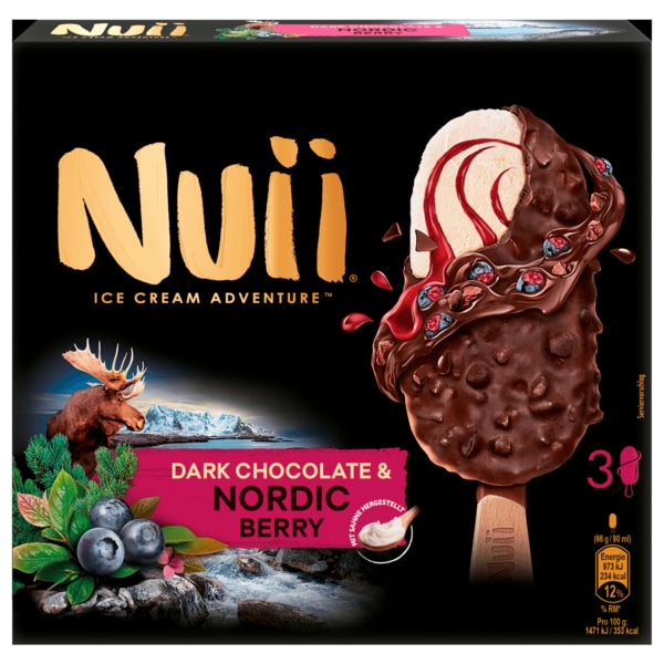 Nuii Eis Dark Chocolate & Nordic Berry 3x90ml