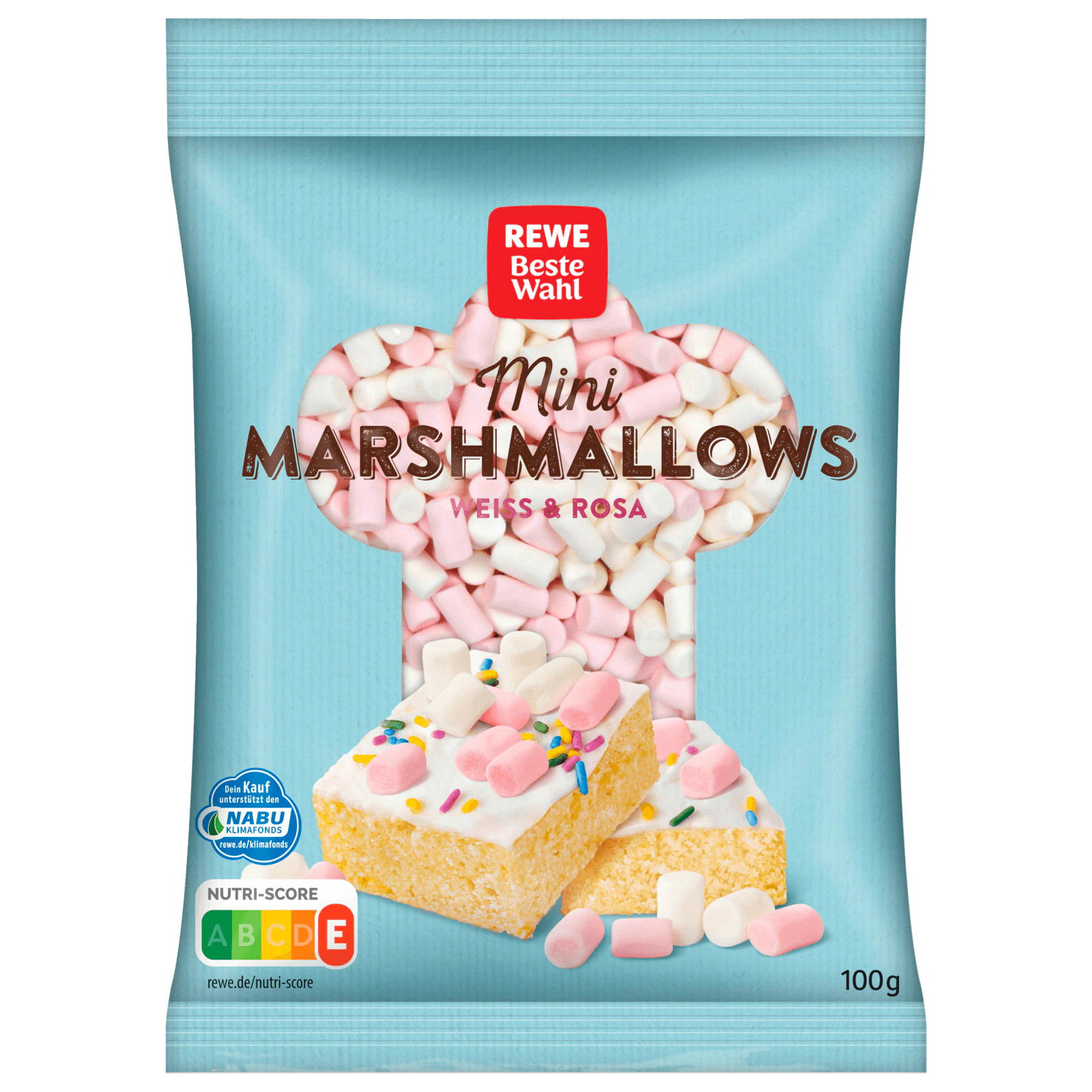 REWE Beste Wahl Mini Marshmallows Weiss & Rosa 100g