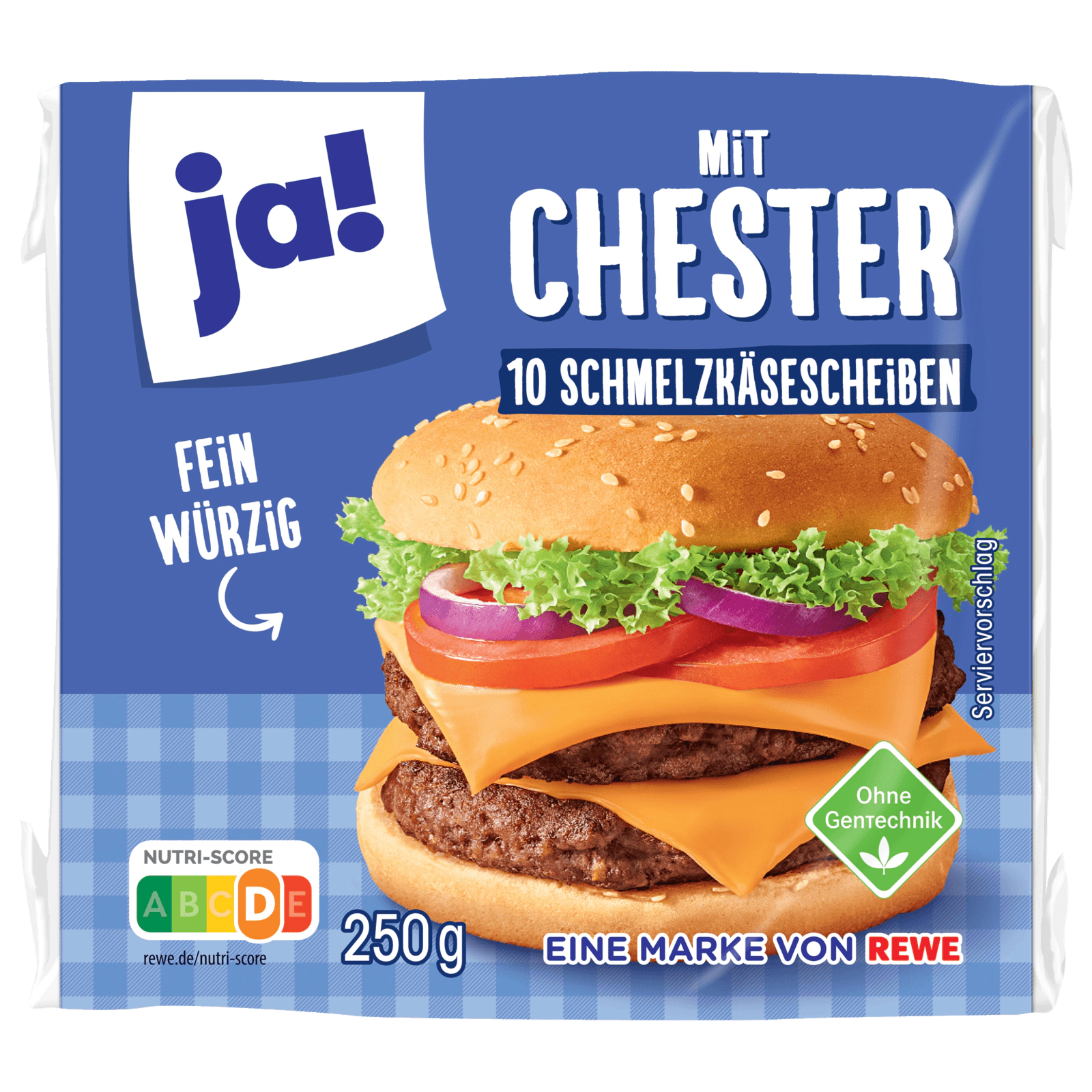 ja! Schmelzkäsescheiben mit Chester 250g