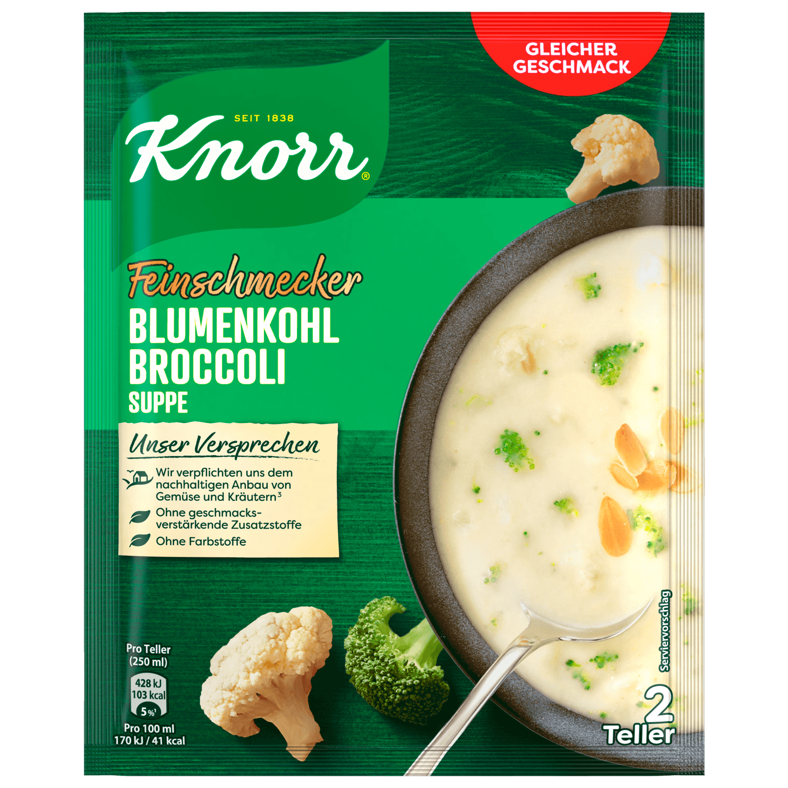 Knorr Feinschmecker Blumenkohl Broccoli Suppe 500 ml