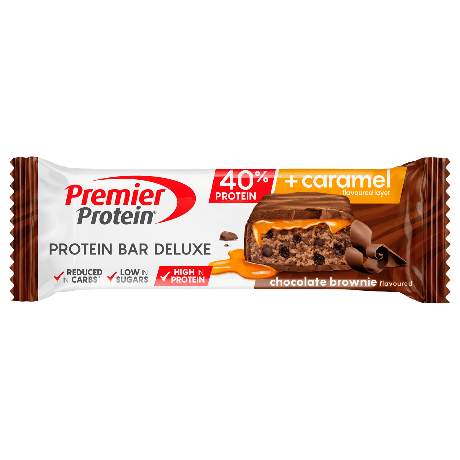 Chocolate Brownie Eiweißriegel mit hohem Premier Protein Bar Deluxe 