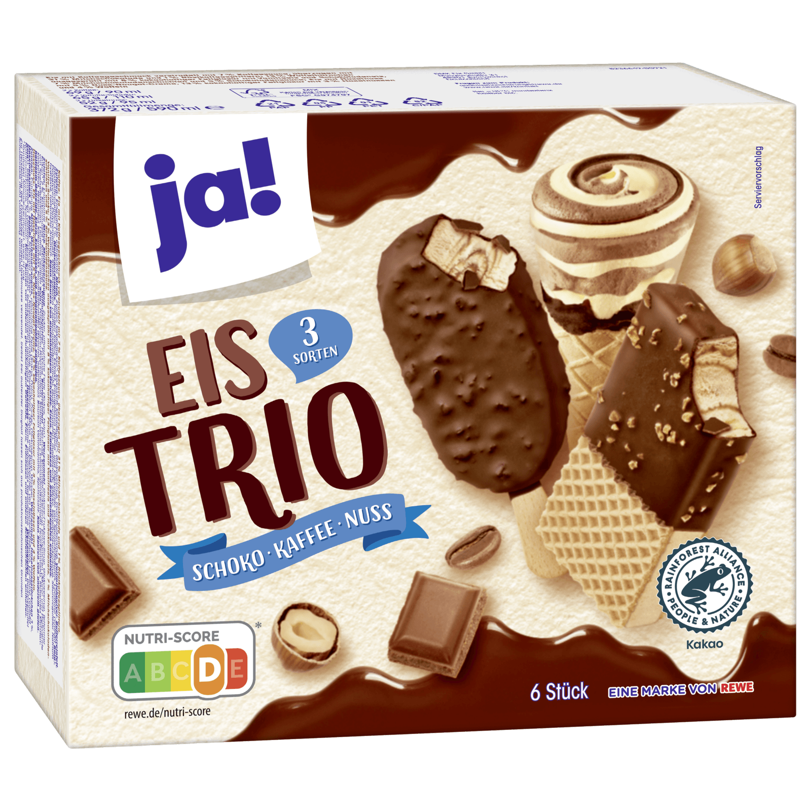 Ja Eis Trio 3 Sorten 6 Stuck 590ml