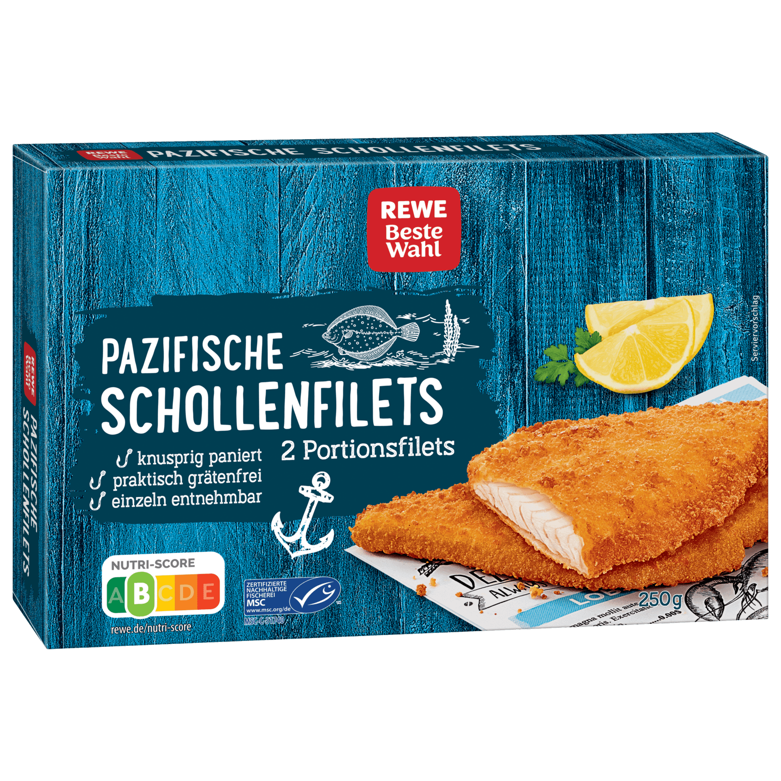 REWE Beste Wahl Pazifische Schollenfilets 250g