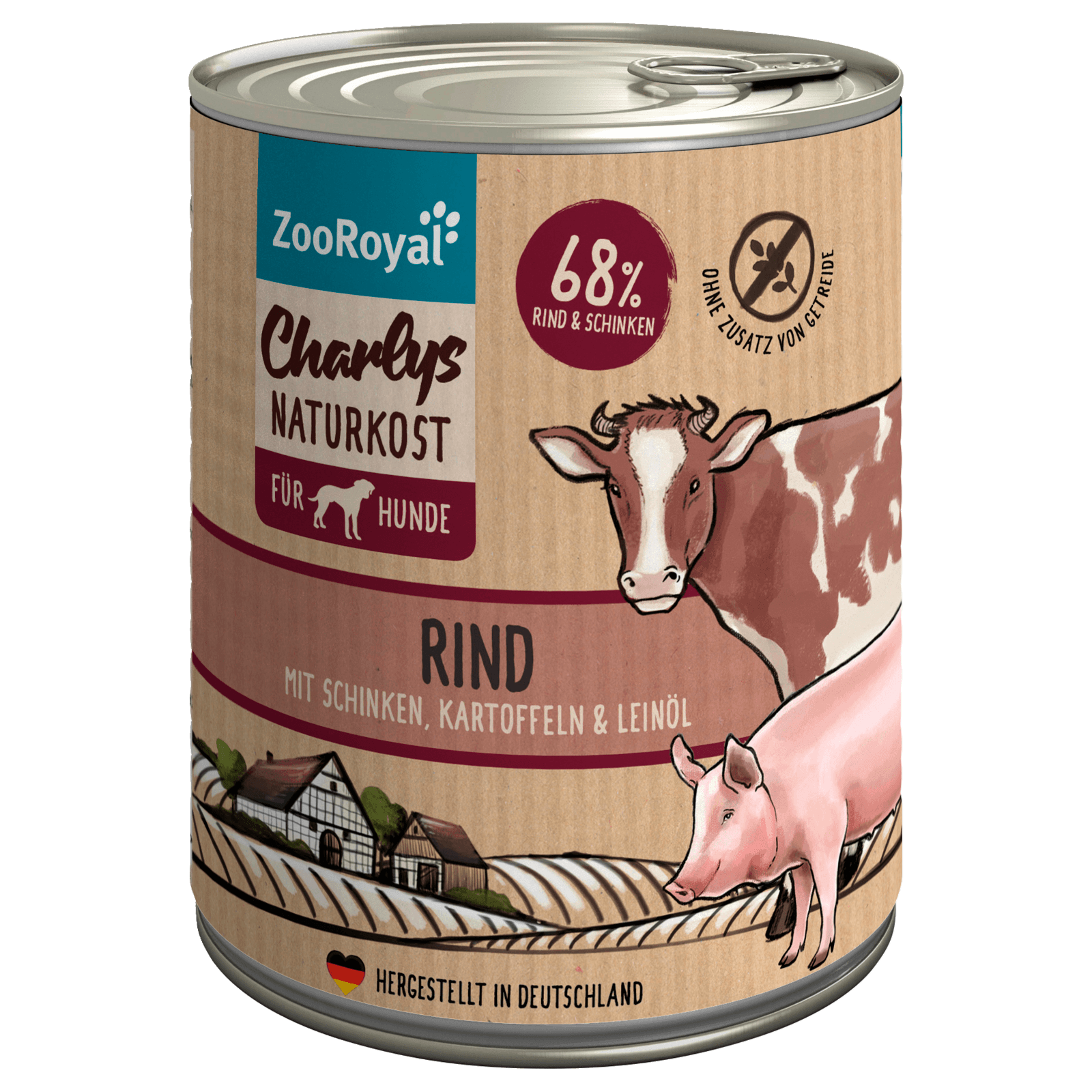 ZooRoyal Charlys Naturkost Rind 800g