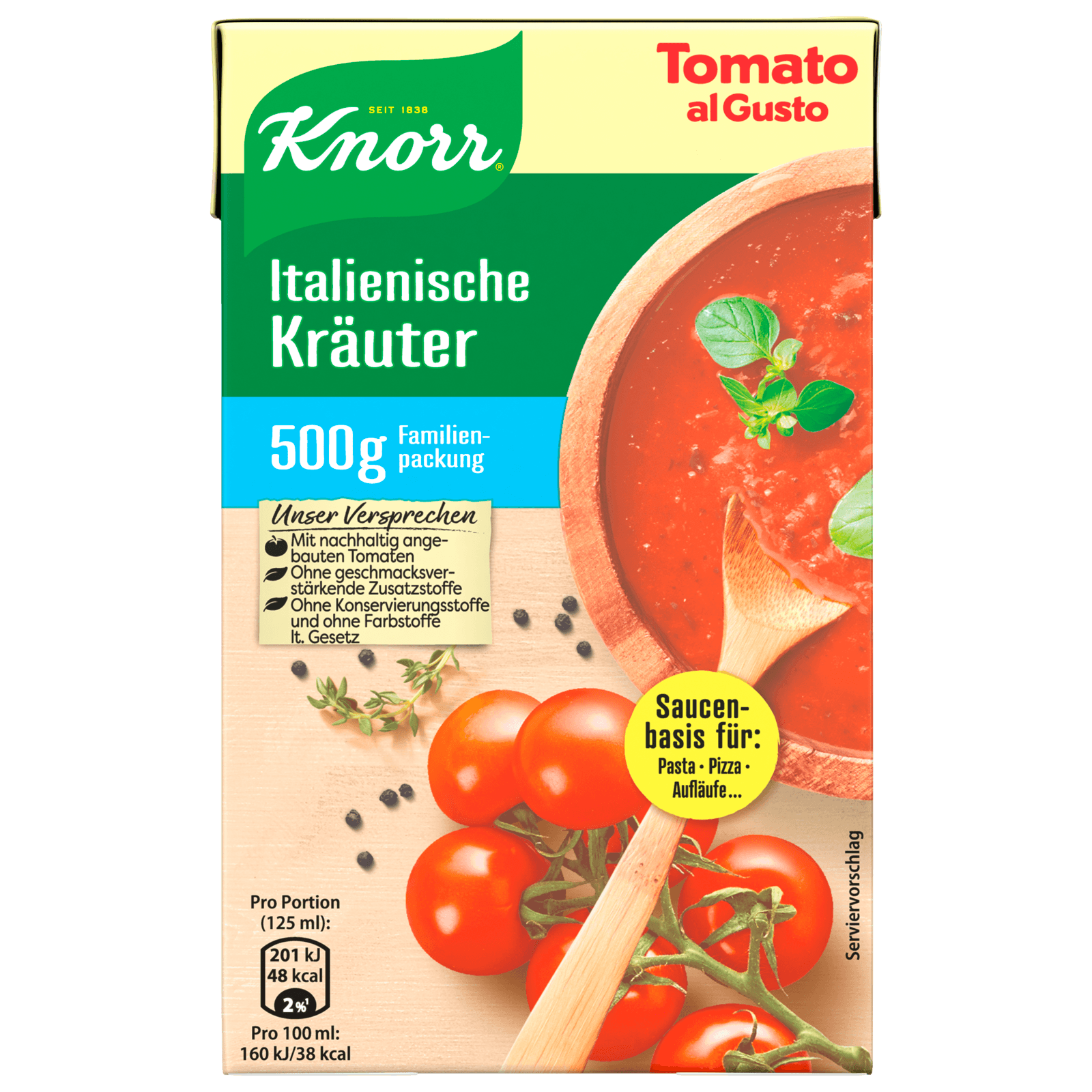 Knorr Tomato al Gusto Italienische Kräuter 500g bei REWE online bestellen!