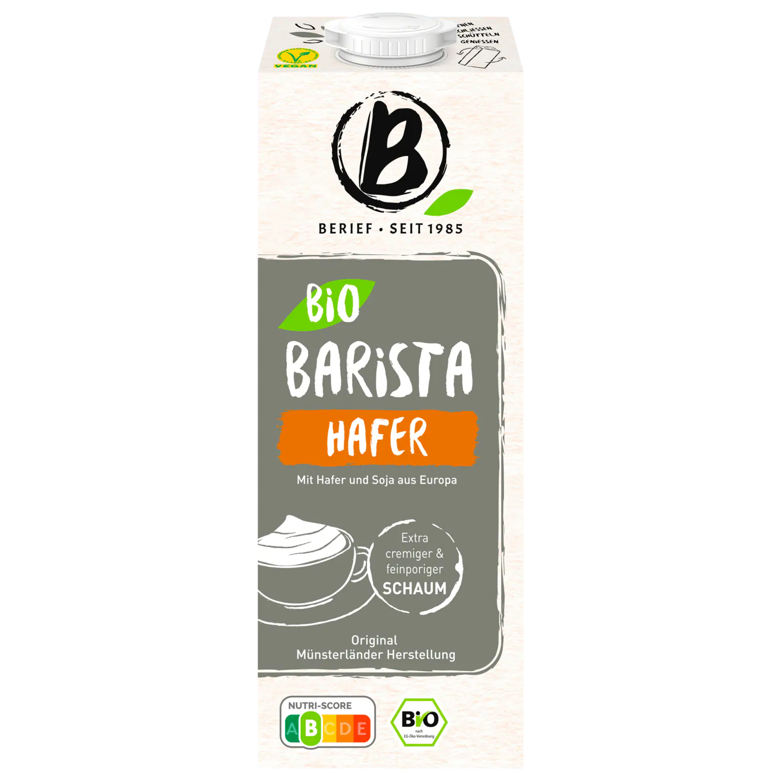 Berief Bio Hafer-Soja-Drink Barista vegan 1l