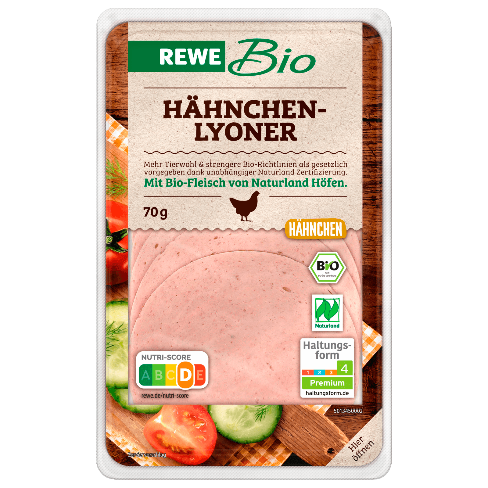 REWE Bio Hähnchen-Lyoner70g