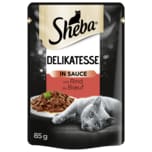 Sheba Portionsbeutel Delikatesse in Sauce mit Rind 85g