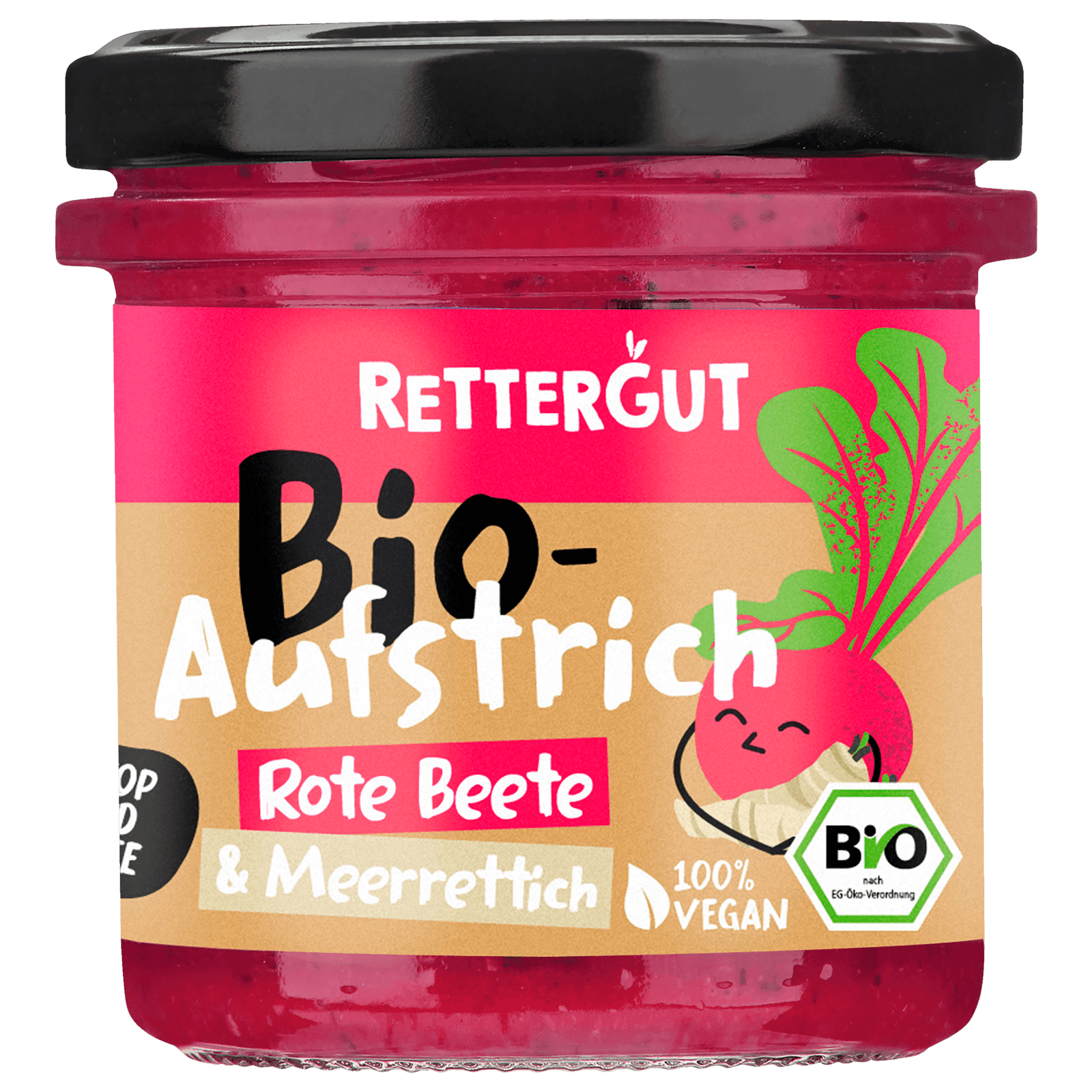 Rettergut Bio-Aufstrich Rote Beete & Meerrettich 135g