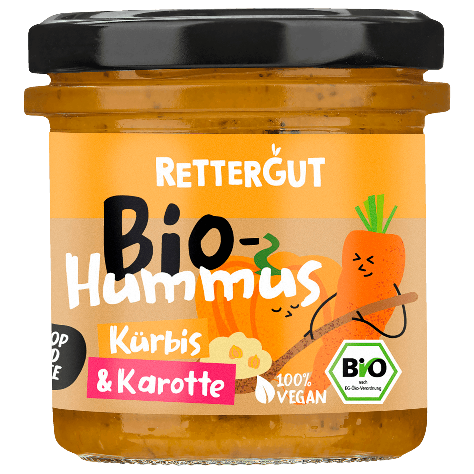 Rettergut Bio-Hummus Kürbis & Karotte 135g