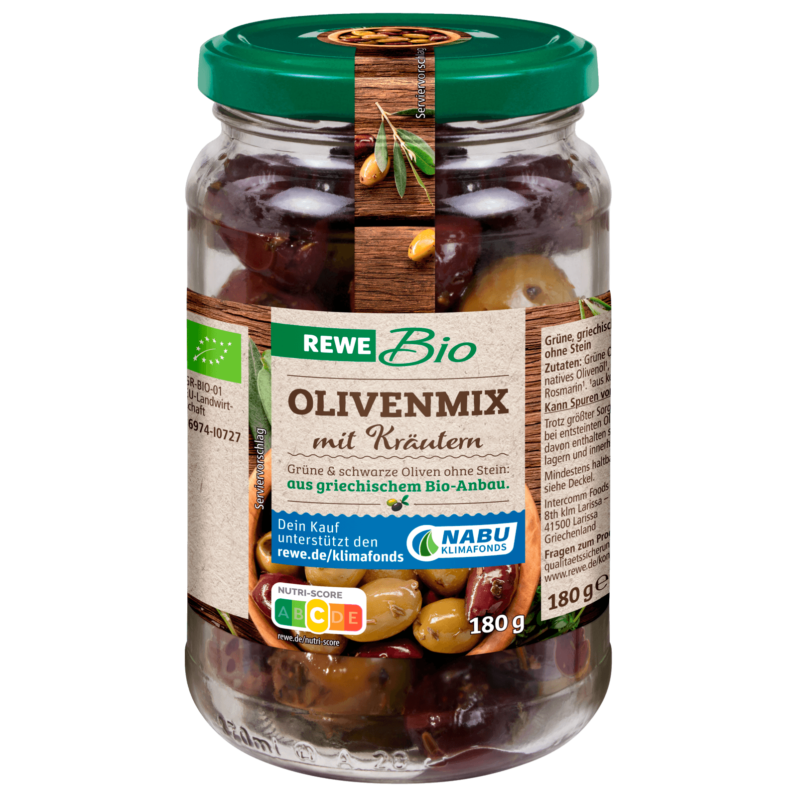 REWE Bio Olivenmix mit Kräutern 180g