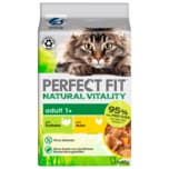 Perfect Fit Katze Portionsbeutel Natural Vitality Adult mit Truthahn und mit Huhn 6x50g Multipack