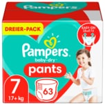 Pampers Baby-Dry Windeln Pants Gr.7 17+kg Dreier-Pack 63 Stück