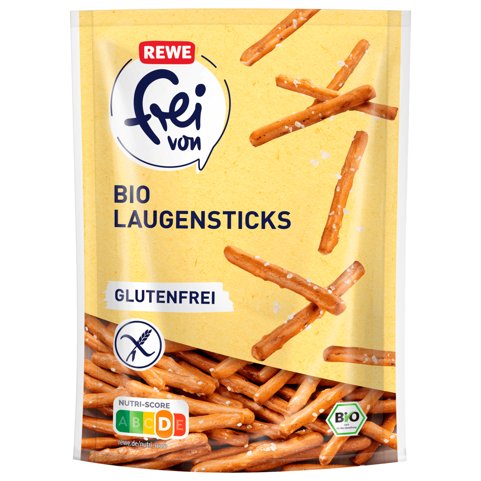 REWE frei von Bio Laugensticks glutenfrei 100g