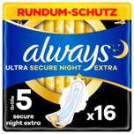Always Ultra Secure Night Extra Rundum-Schutz Größe 5 16 Stück
