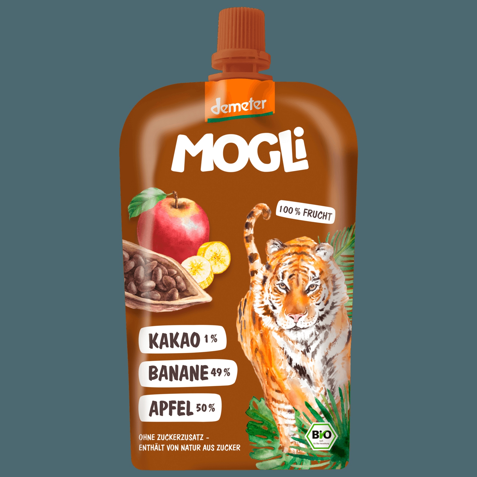 Mogli Bio Demeter Quetschie Kakao Banane Apfel 120g