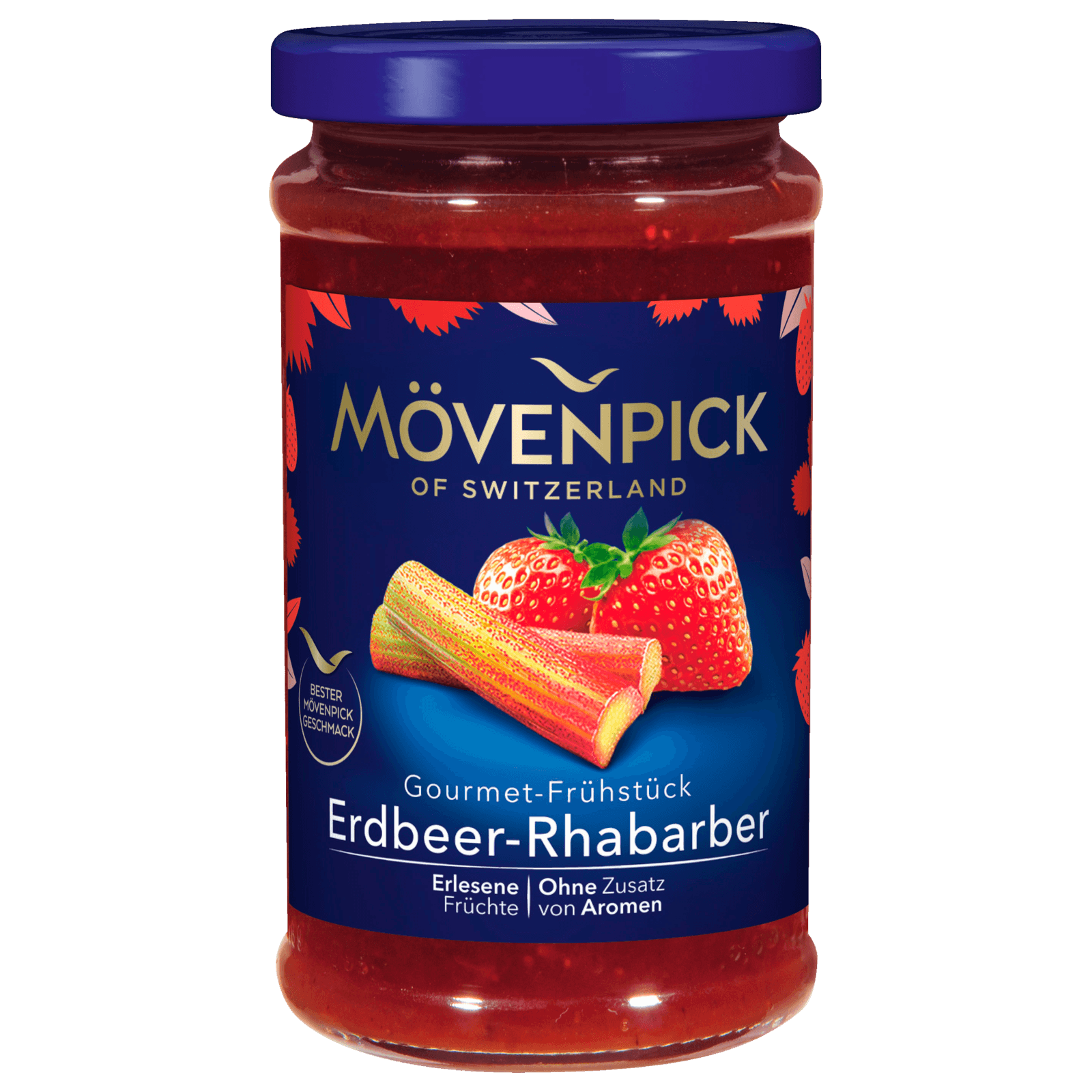 Mövenpick Fruchtaufstrich Gourmet-Frühstück Erdbeer-Rhabarber 250g bei ...