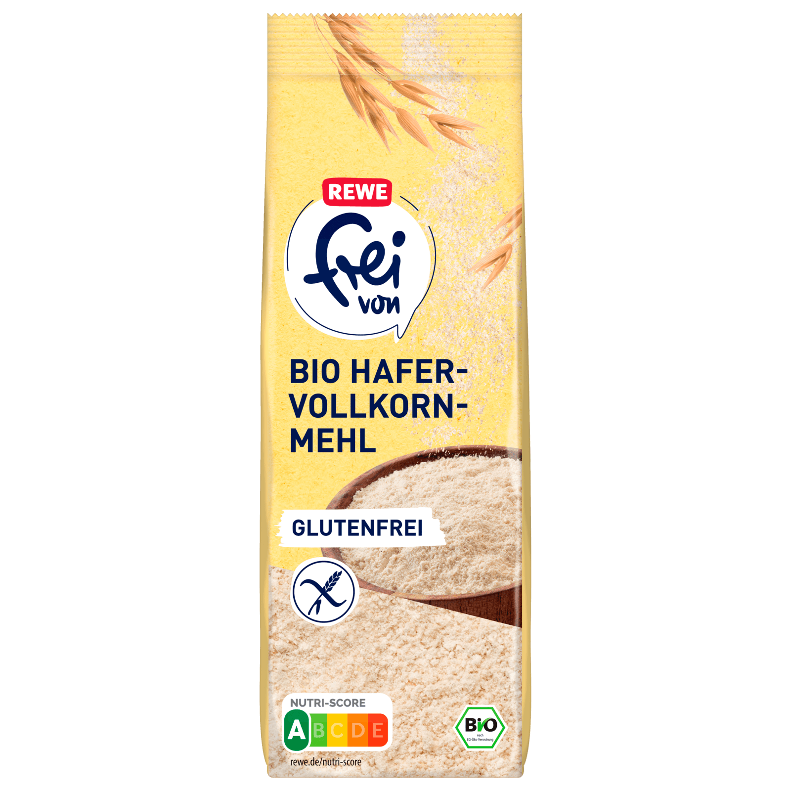 REWE frei von Bio Hafervollkornmehl glutenfrei 500g