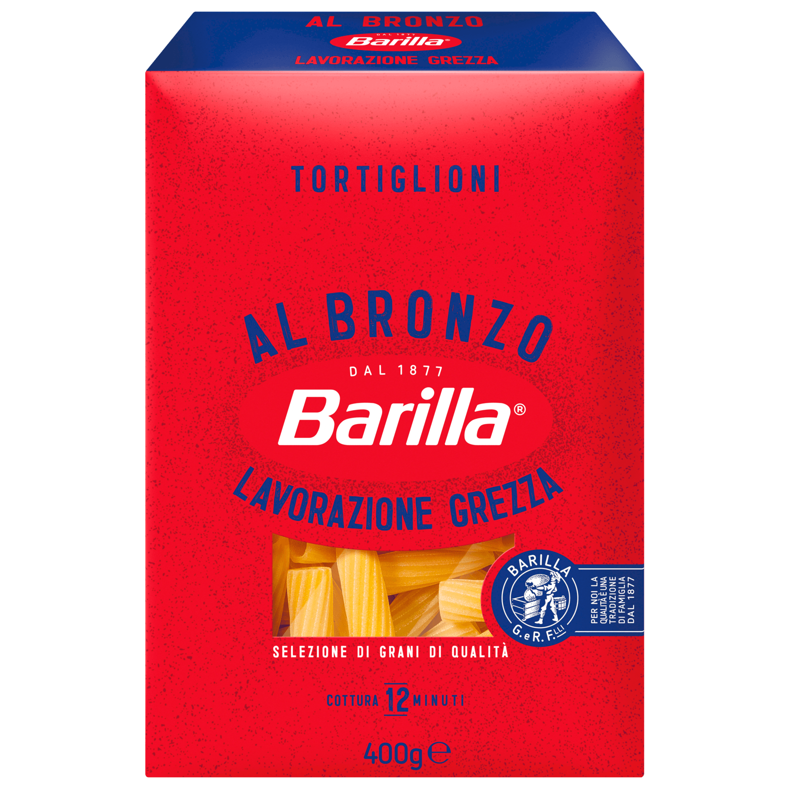 Pasta Tortiglioni Al Bronz 400g Barilla