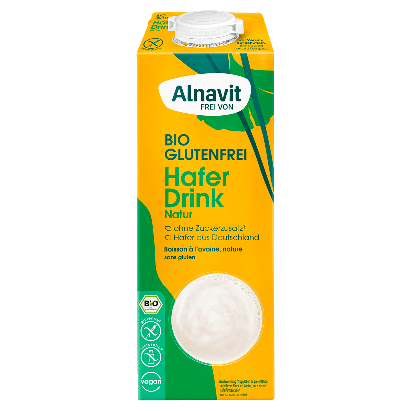 Alnavit Bio Hafer Drink vegan glutenfrei 1l