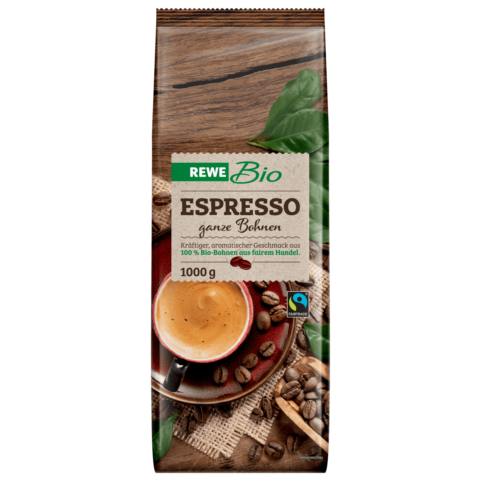 REWE Bio Espresso ganze Bohnen 1000g