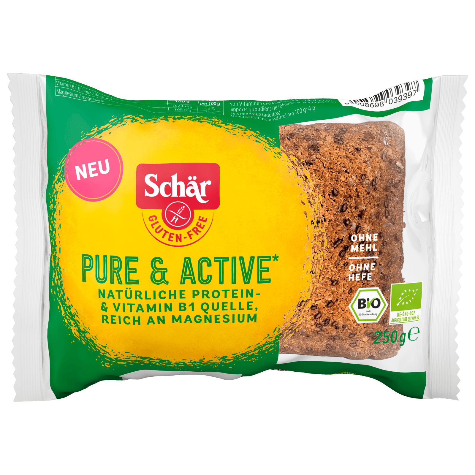 Schär Bio Brot Pure &amp; Active glutenfrei 250g bei REWE online bestellen!