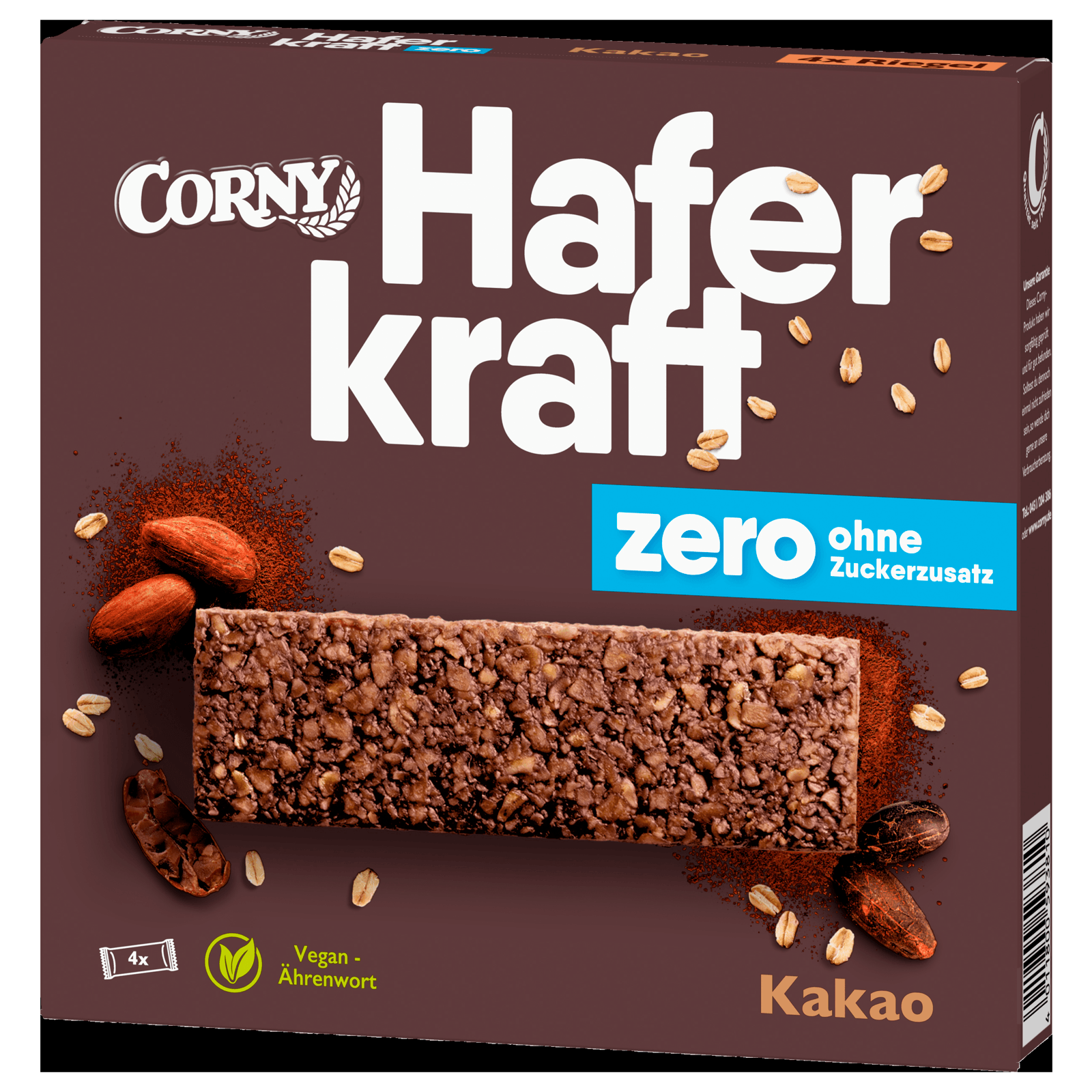 Corny Haferkraft Kakao Riegel zuckerfrei vegan 35g