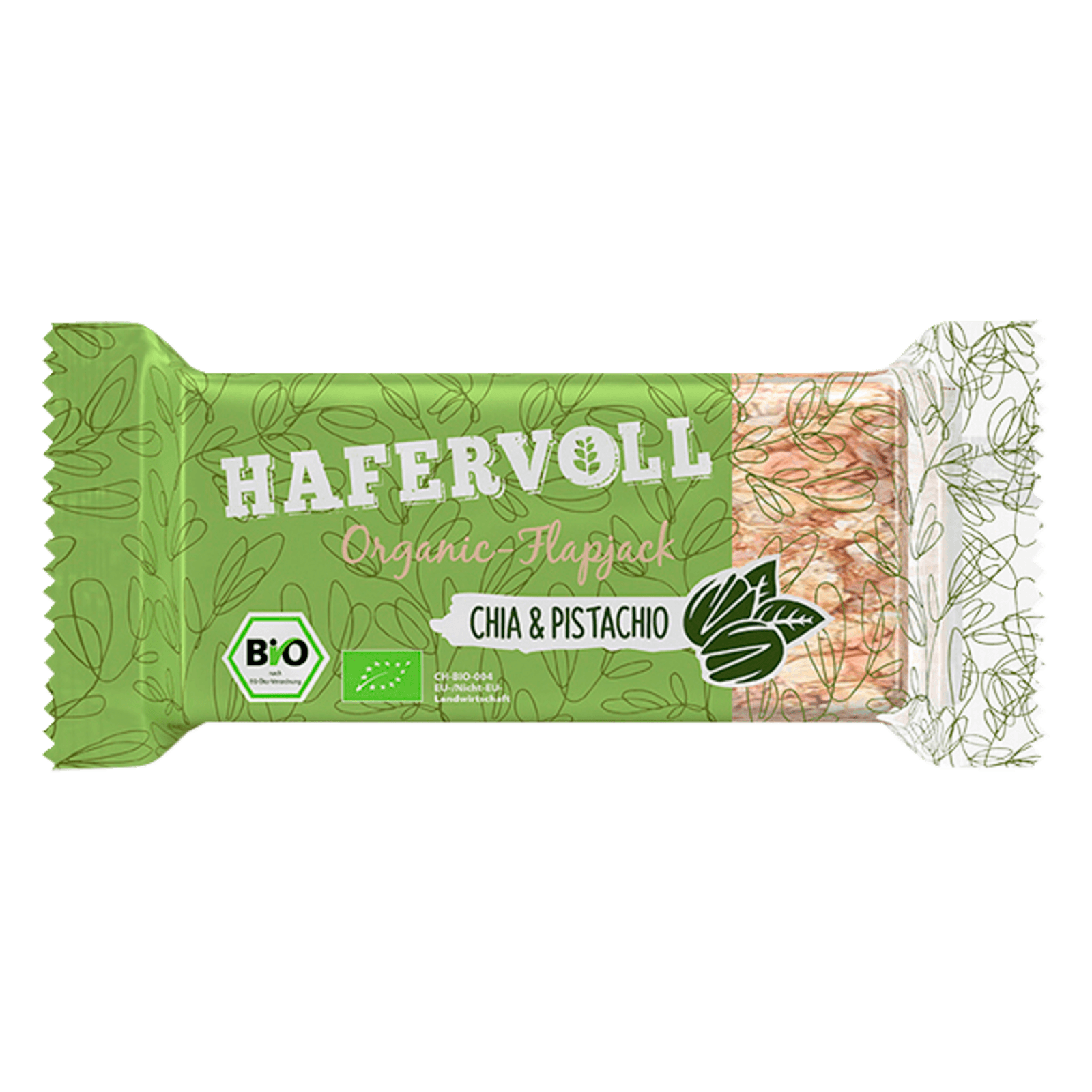 Hafervoll Bio Organic-Flapjack Chia & Pistachio 60g