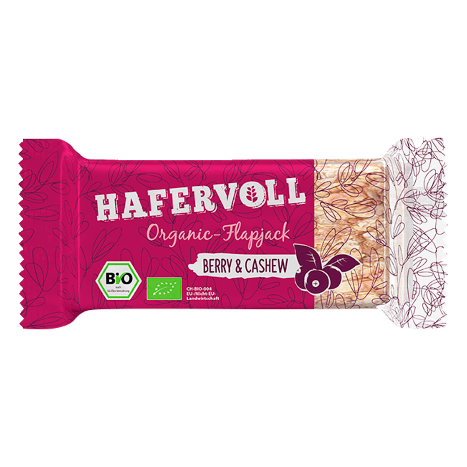 Hafervoll Bio Organic-Flapjack Berry & Cashew 60g