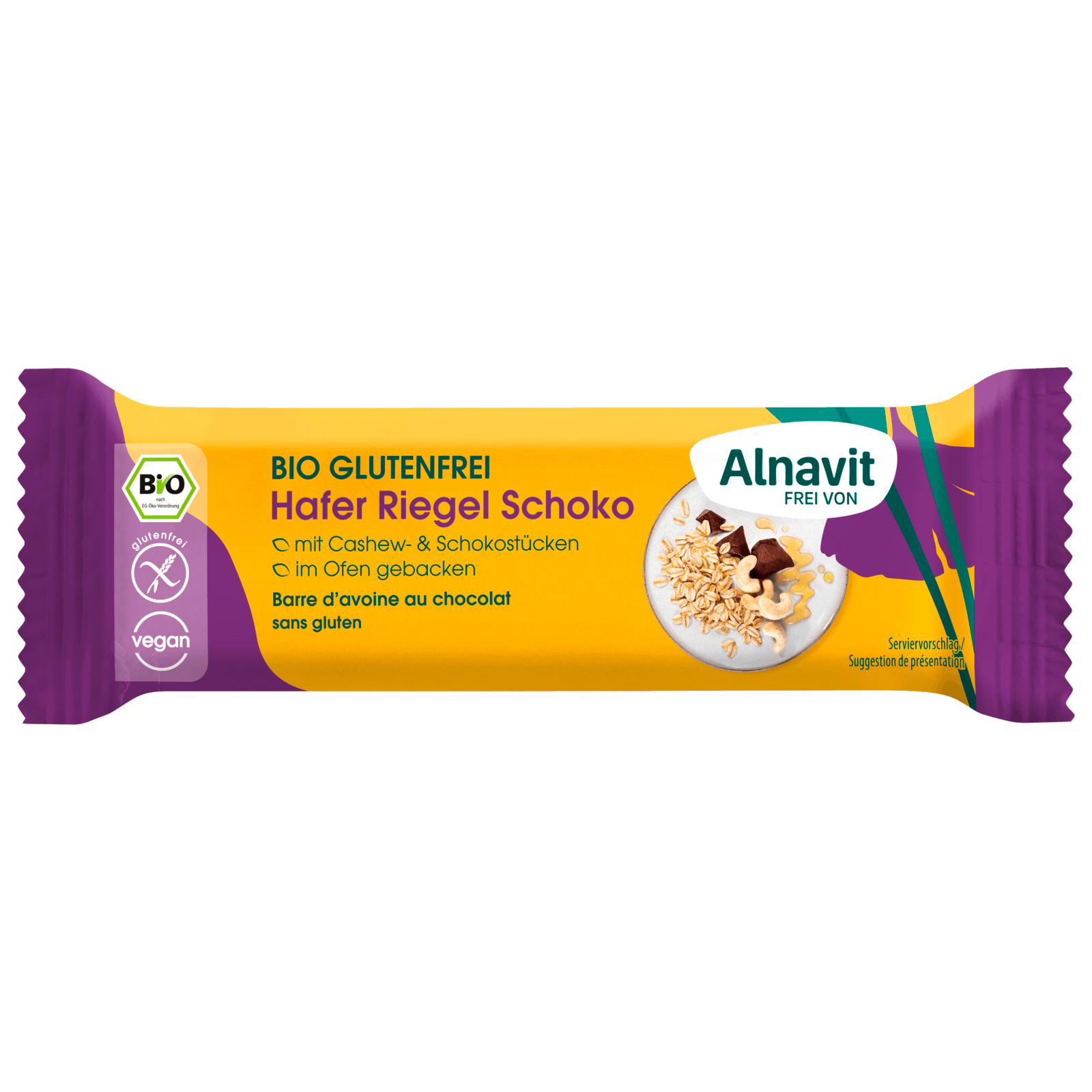 Alnavit Bio Mandel Meersalz Fruchtriegel 50g