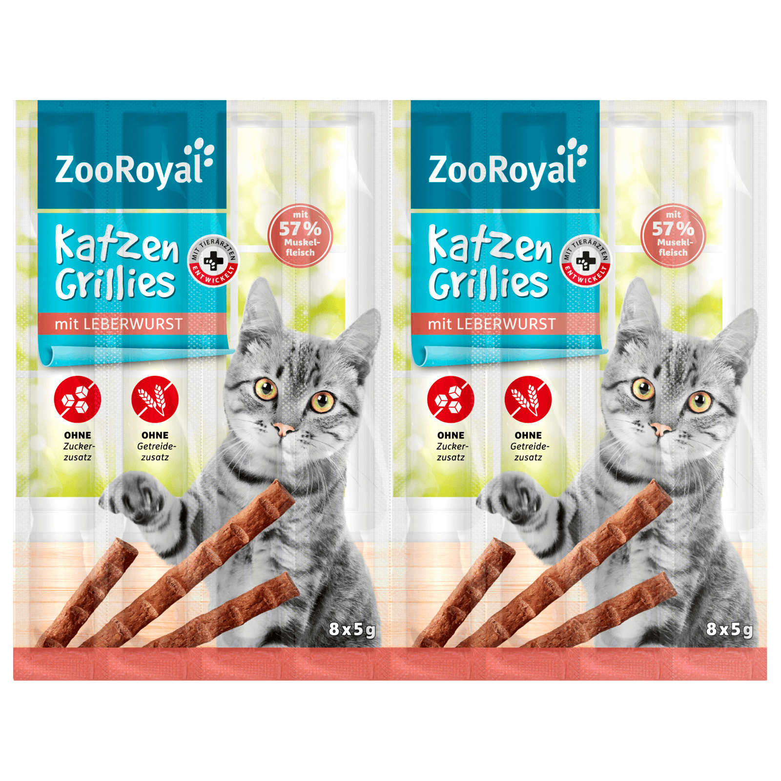 ZooRoyal Katzen Grillies Leberwurst 8x5g