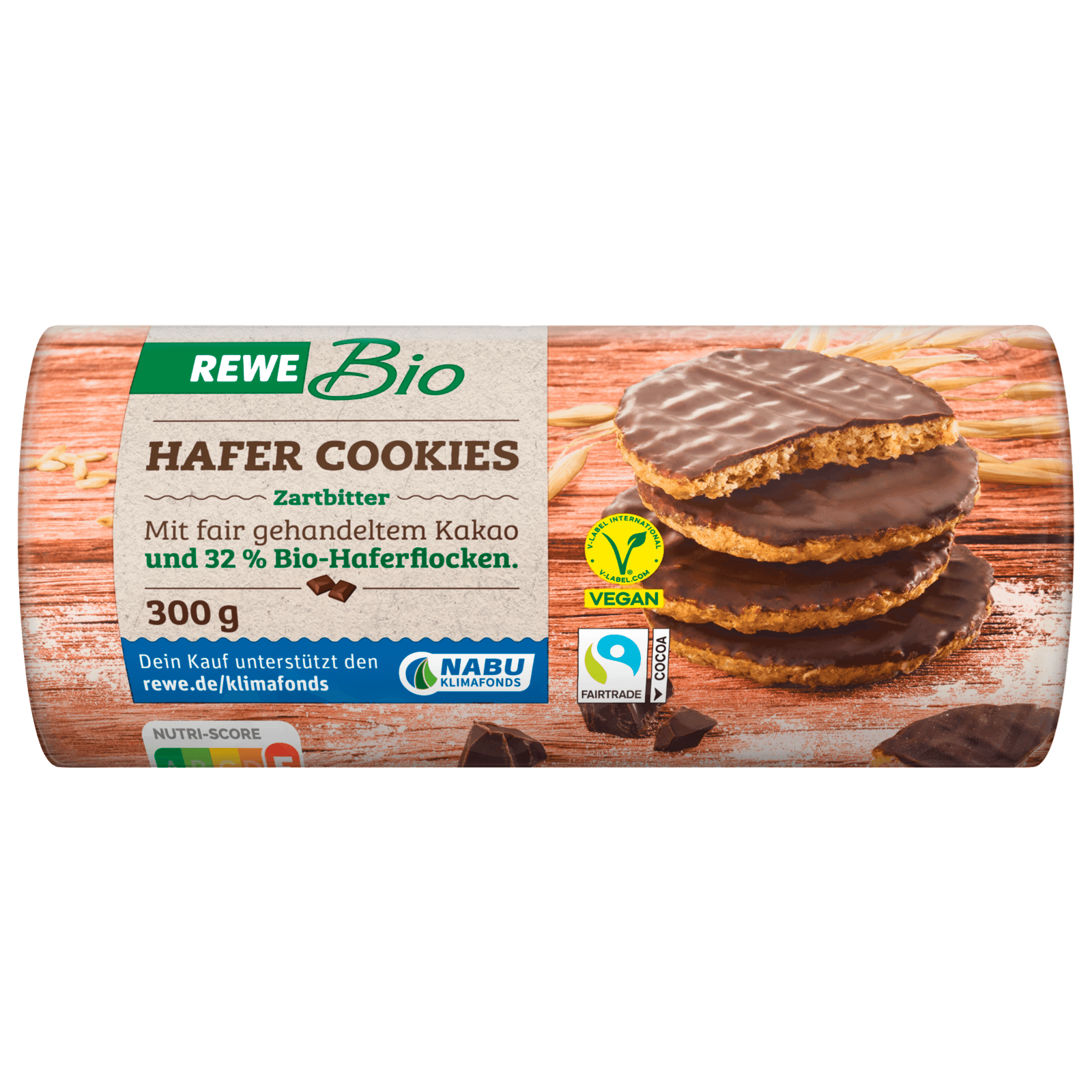 REWE Bio Hafercookies Zartbitter vegan 300g