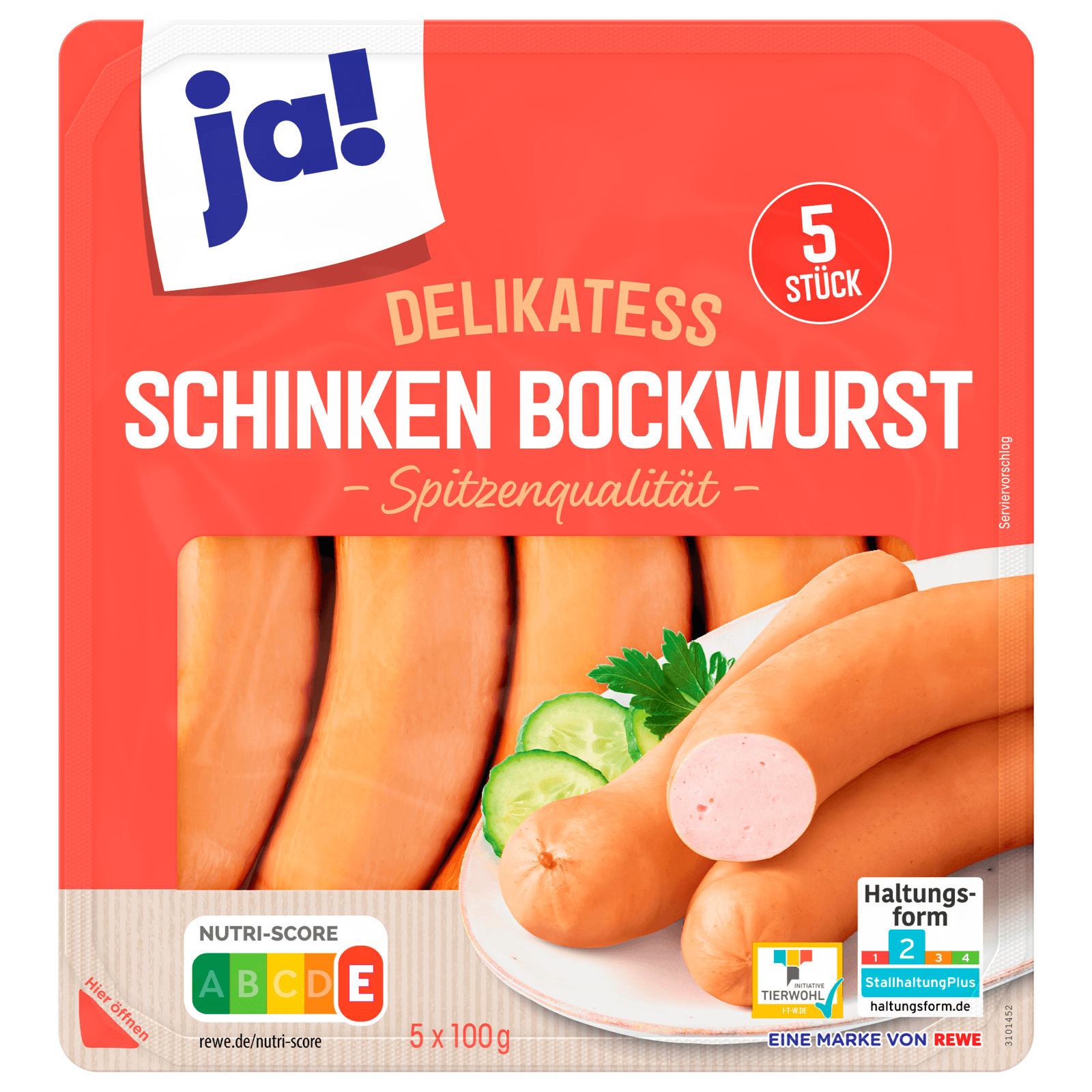 ja! Schinkenbockwurst 500g