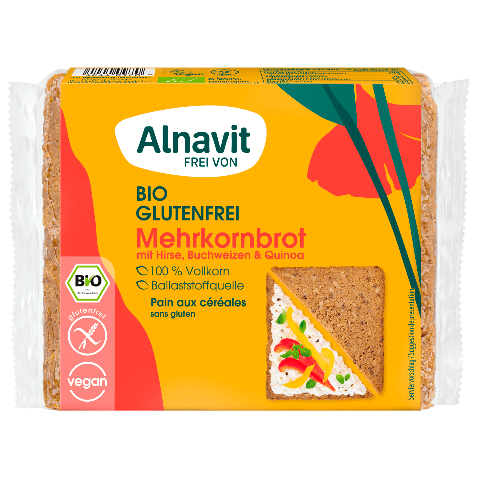 Alnavit Bio Mehrkornbrot glutenfrei 250g