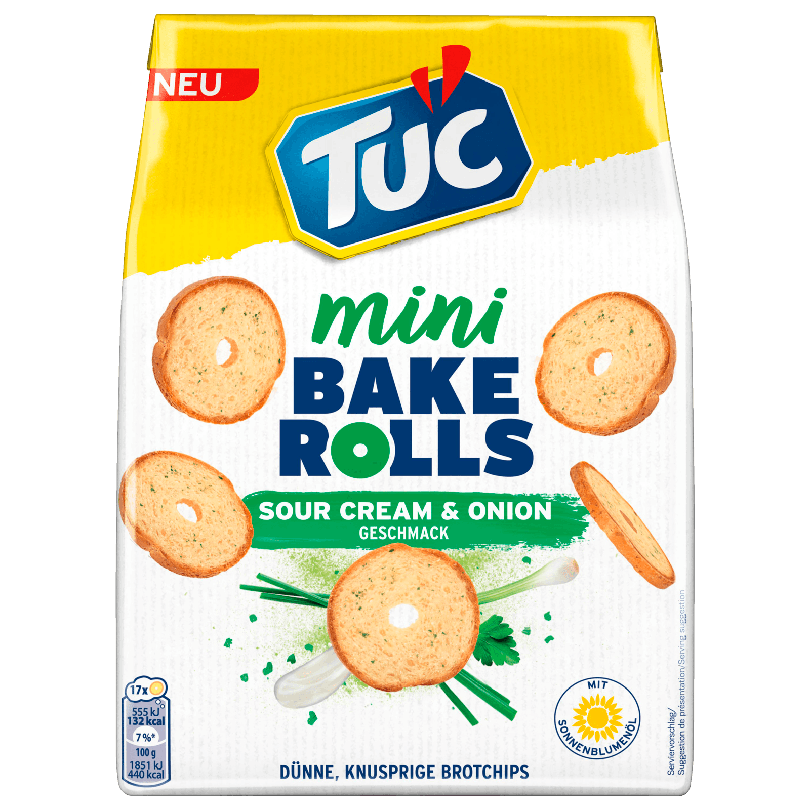 Tuc Mini Bake Rolls Sour Cream & Onion 150g