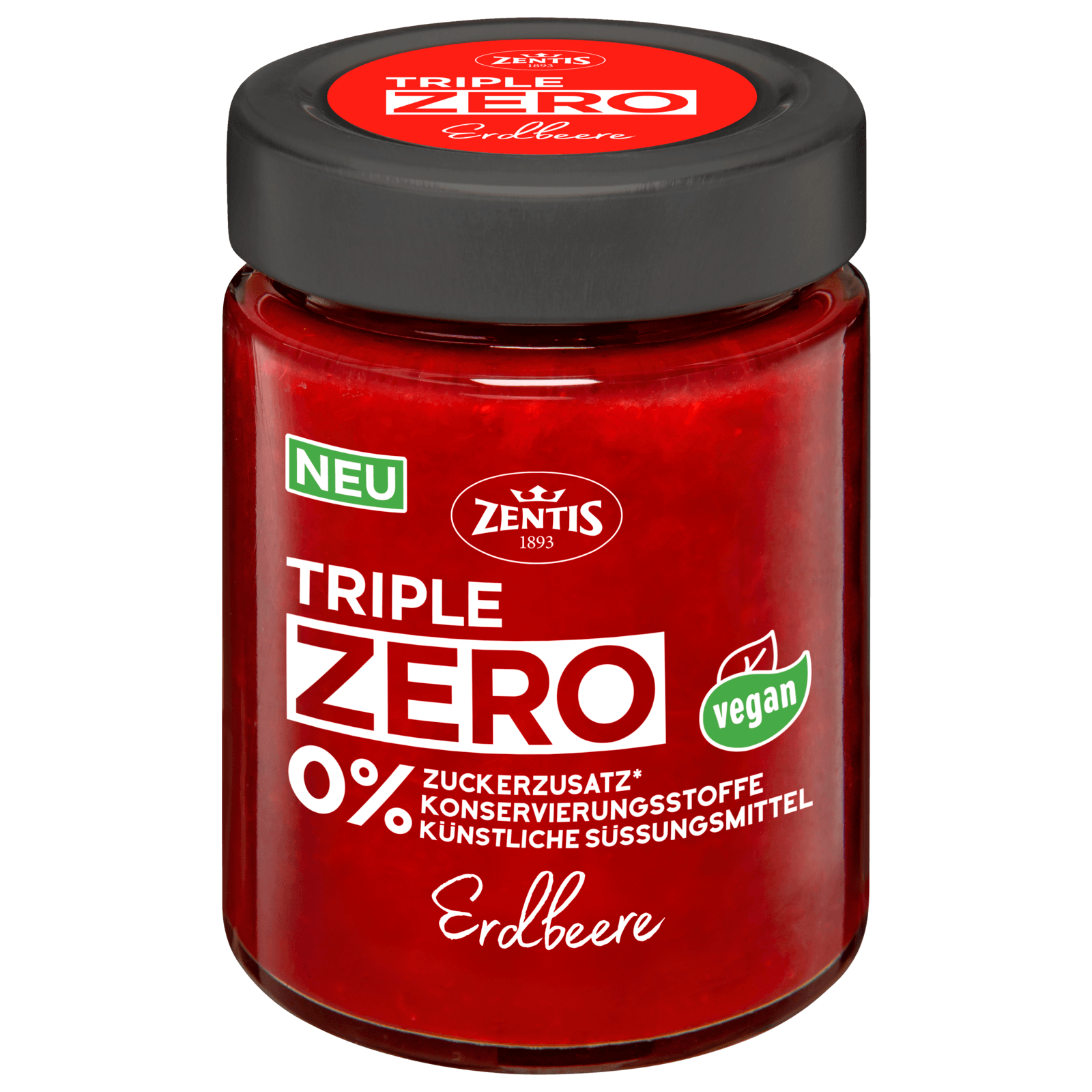 Zentis Fruchtaufstrich Triple Zero Erdbeere 185g