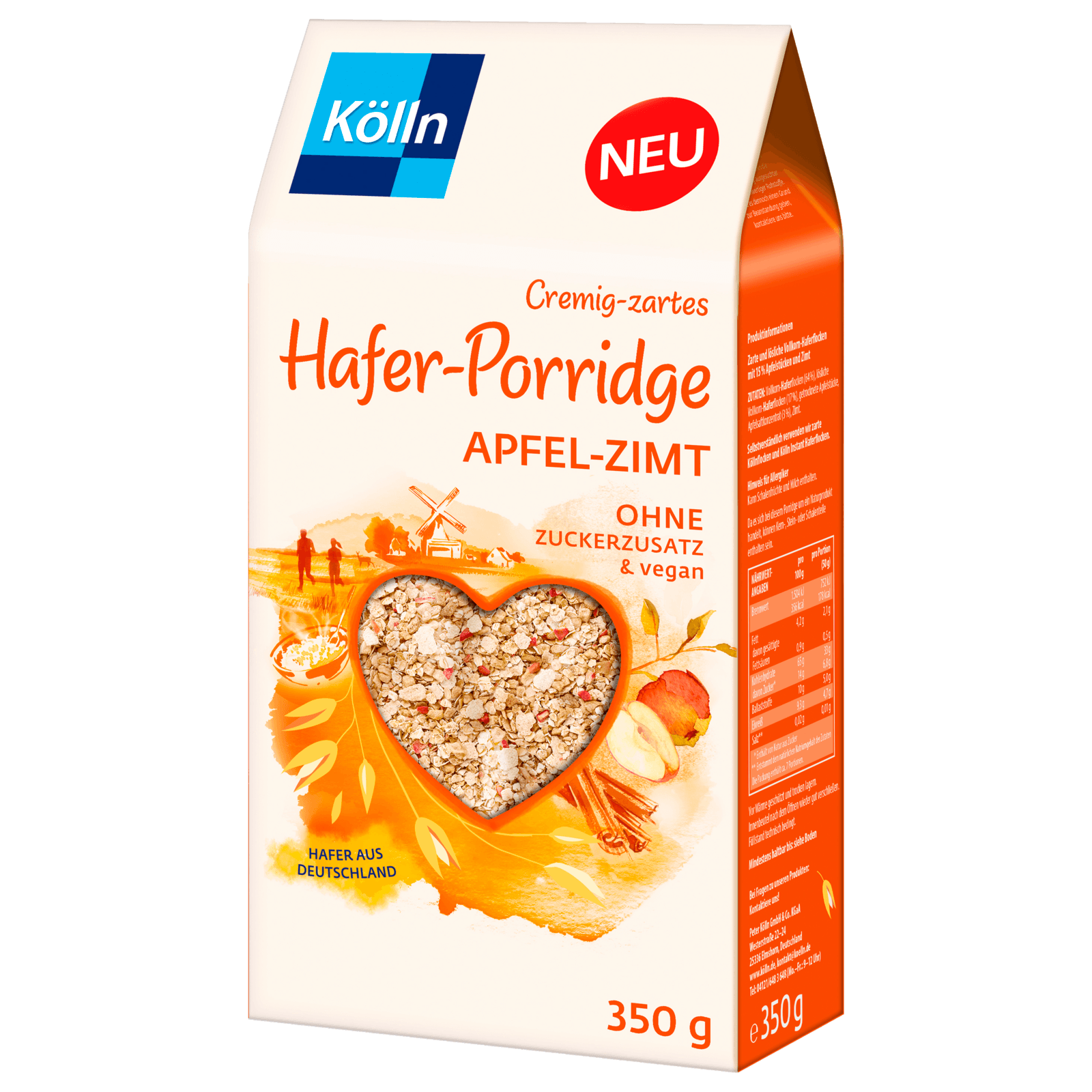 Kölln Hafer Porridge Apfel Zimt 350g