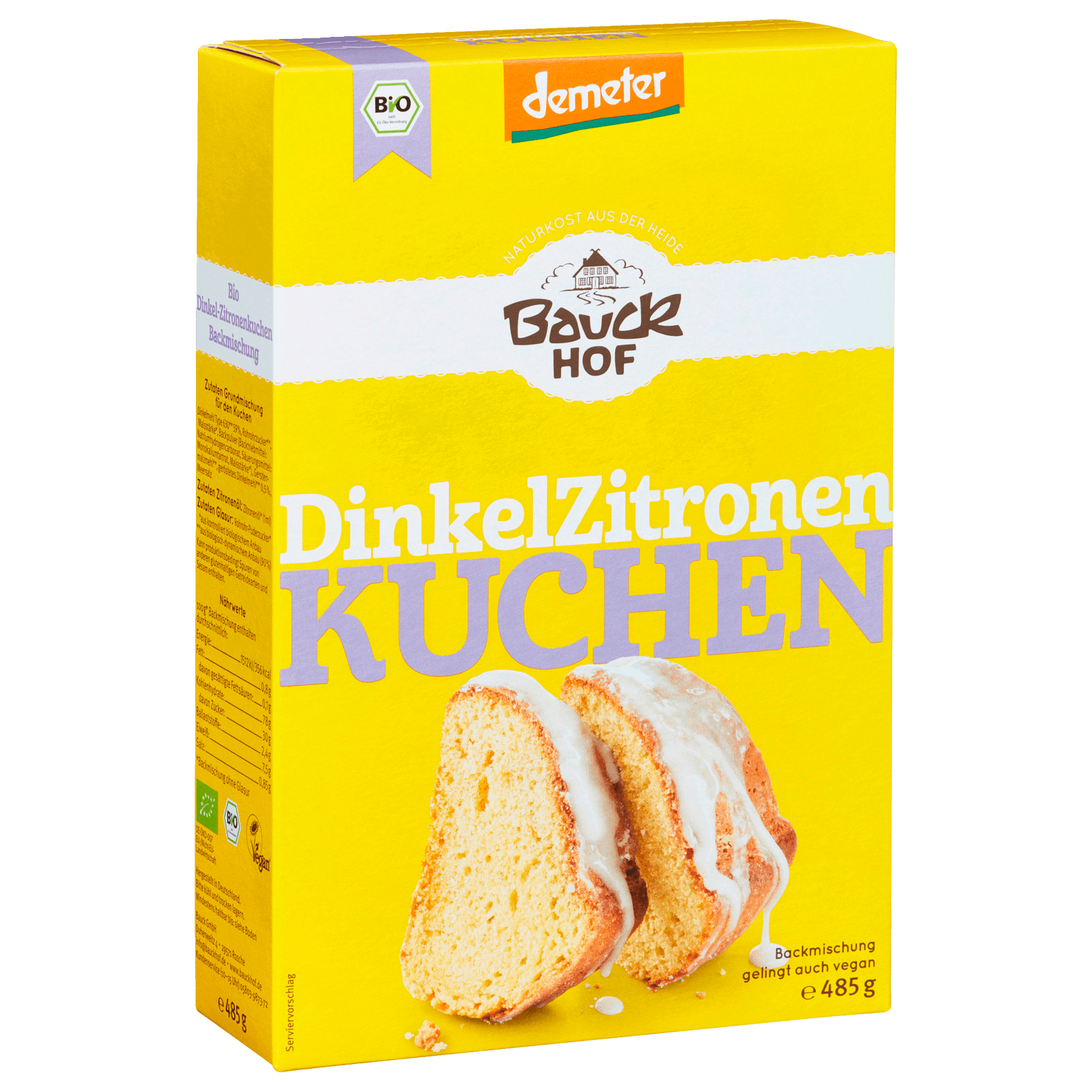 Bauckhof Bio Demeter Dinkel Zitronenkuchen 485g