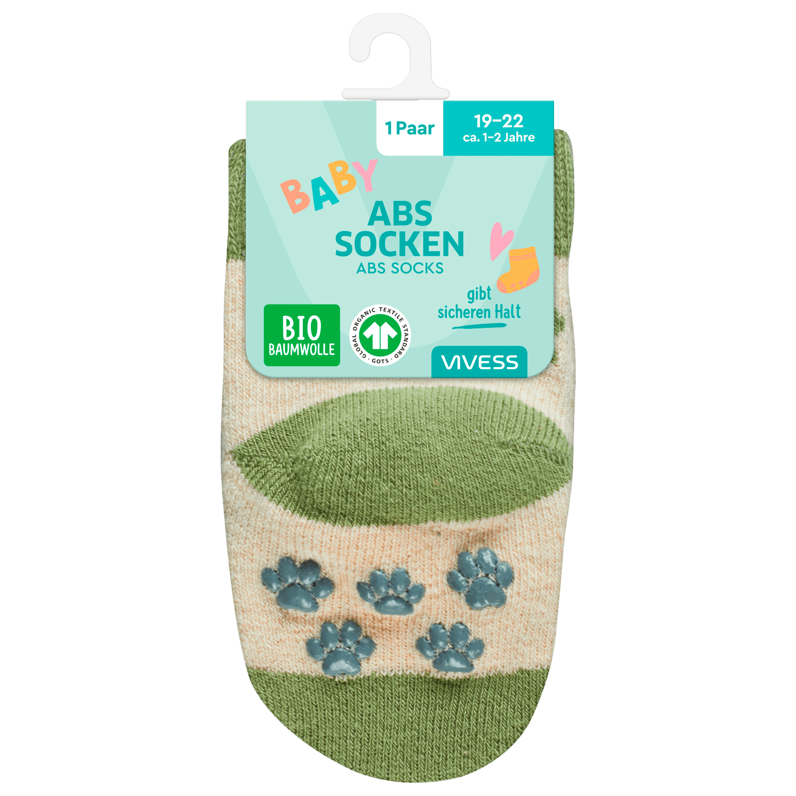 Vivess Babysocken grün 19-22 ca. 1-2 Jahre