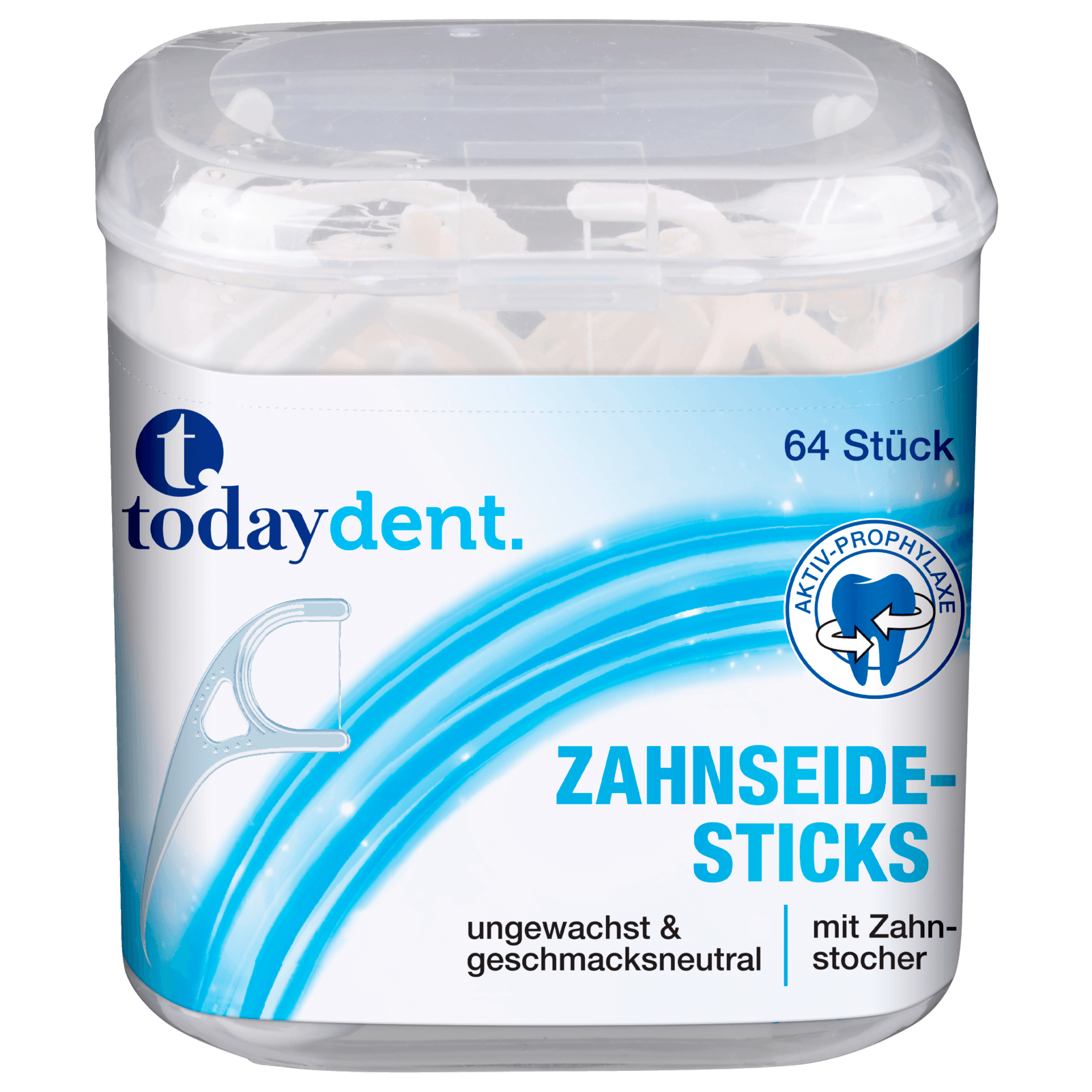 today dent Zahnseidesticks mit Zahnstocher 64 Stück