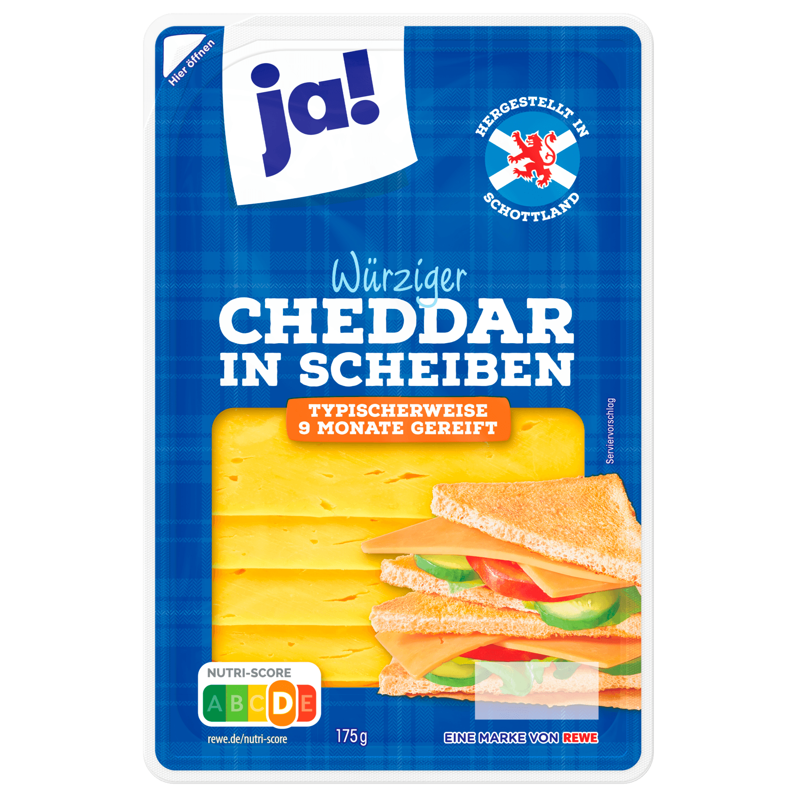 ja! Cheddar in Scheiben 175g