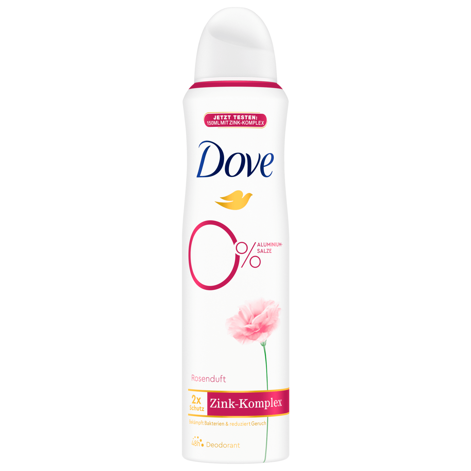 Dove Deospray Zink Komplex Rosenduft ohne Aluminium 150ml