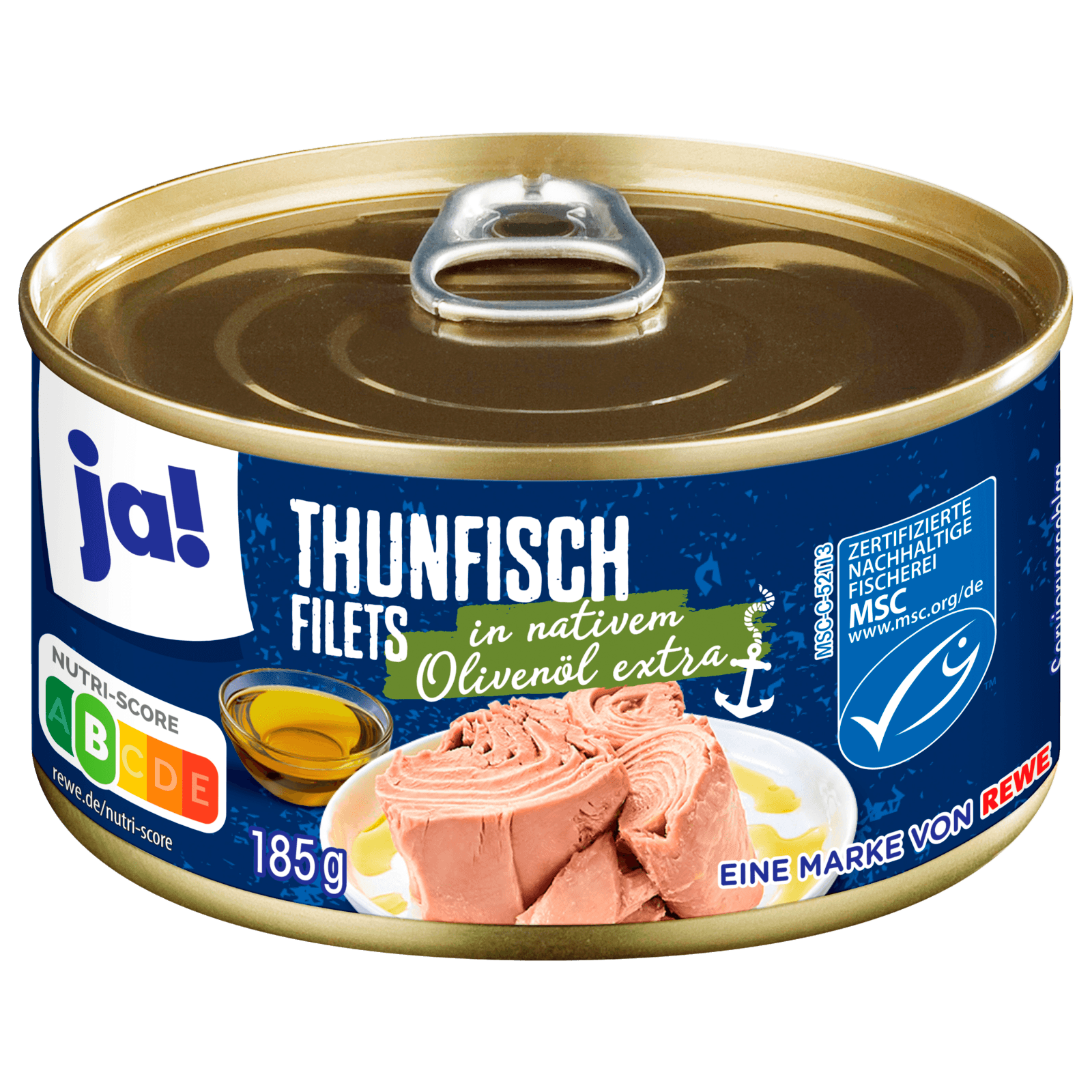 ja! Thunfisch Filets in nativem Olivenöl extra 185g