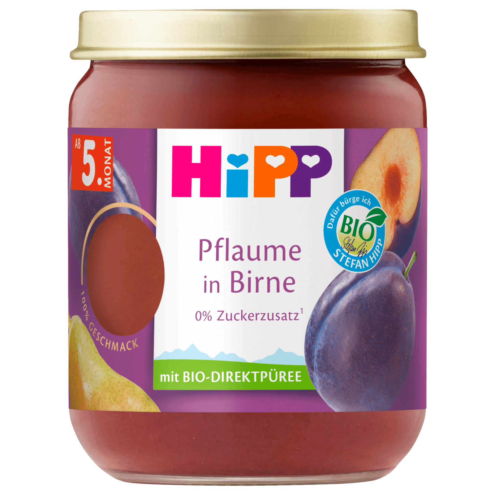 Hipp Bio Püree Pflaume in Birne 160g